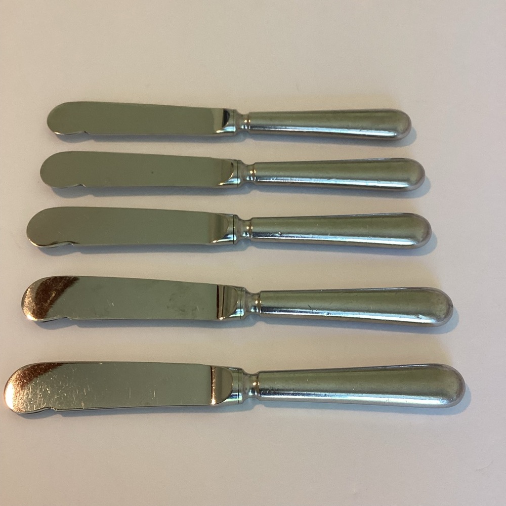 Christofle Hotel Knife Spreader Silverplated Set Of Five France Albi ?
